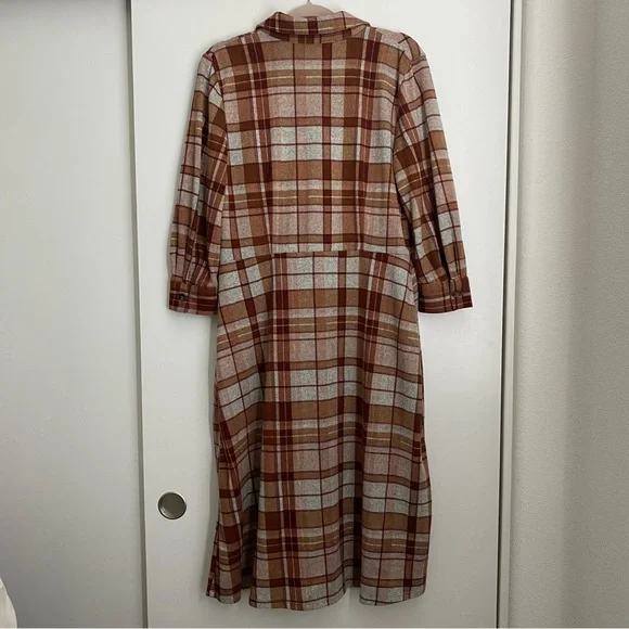 Plaid Button-Up Dress - Picture 3 of 3